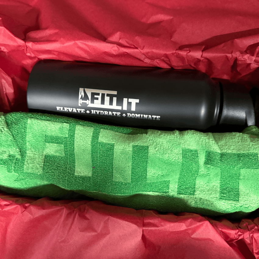 Gym towel and bottle set